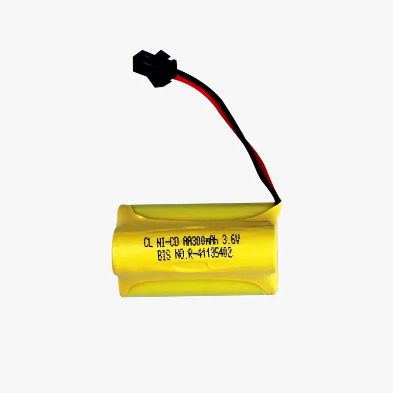 300mAh 3.6v Ni-Cd AA Cell Battery Pack with SM Connector for Cordless Phone, Toys, Car, DIY Project Battery