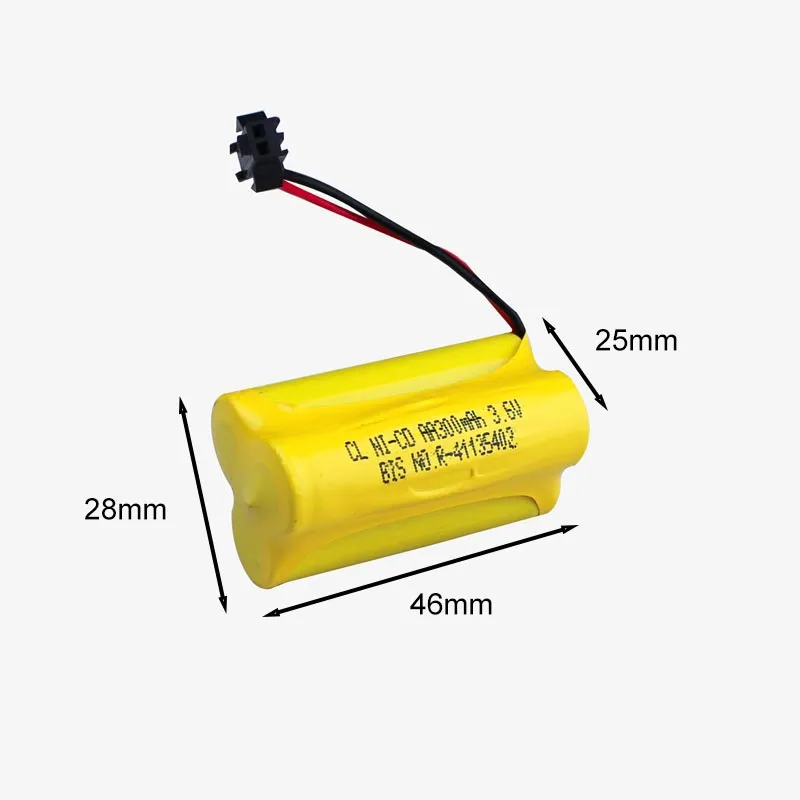 300mAh 3.6v Ni-Cd AA Cell Battery Pack with SM Connector for Cordless Phone, Toys, Car, DIY Project Battery