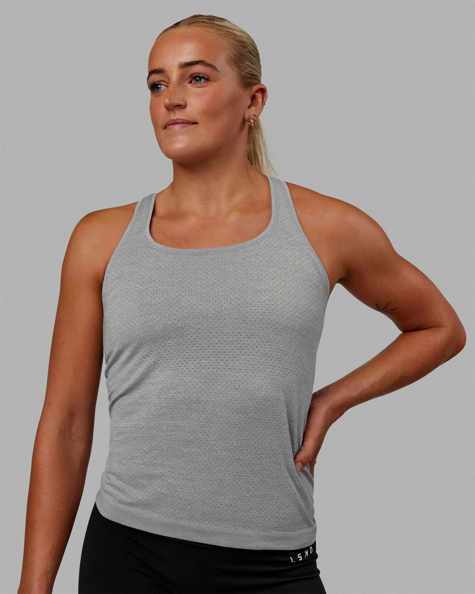 AeroFLX  Seamless Tank - Light Grey Marl