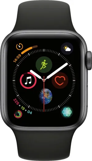 Apple Watch Series 4 (GPS   Cellular) 40mm Space Gray Aluminum Case with Black Sport Band - Space Gray