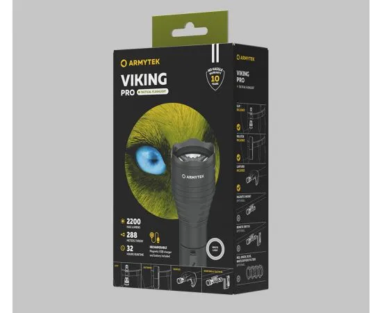 Armytek Viking Pro Magnet USB / XHP50.2 White / 2200 lm / 11Â°:40Â° / 1x18650 (incl.)