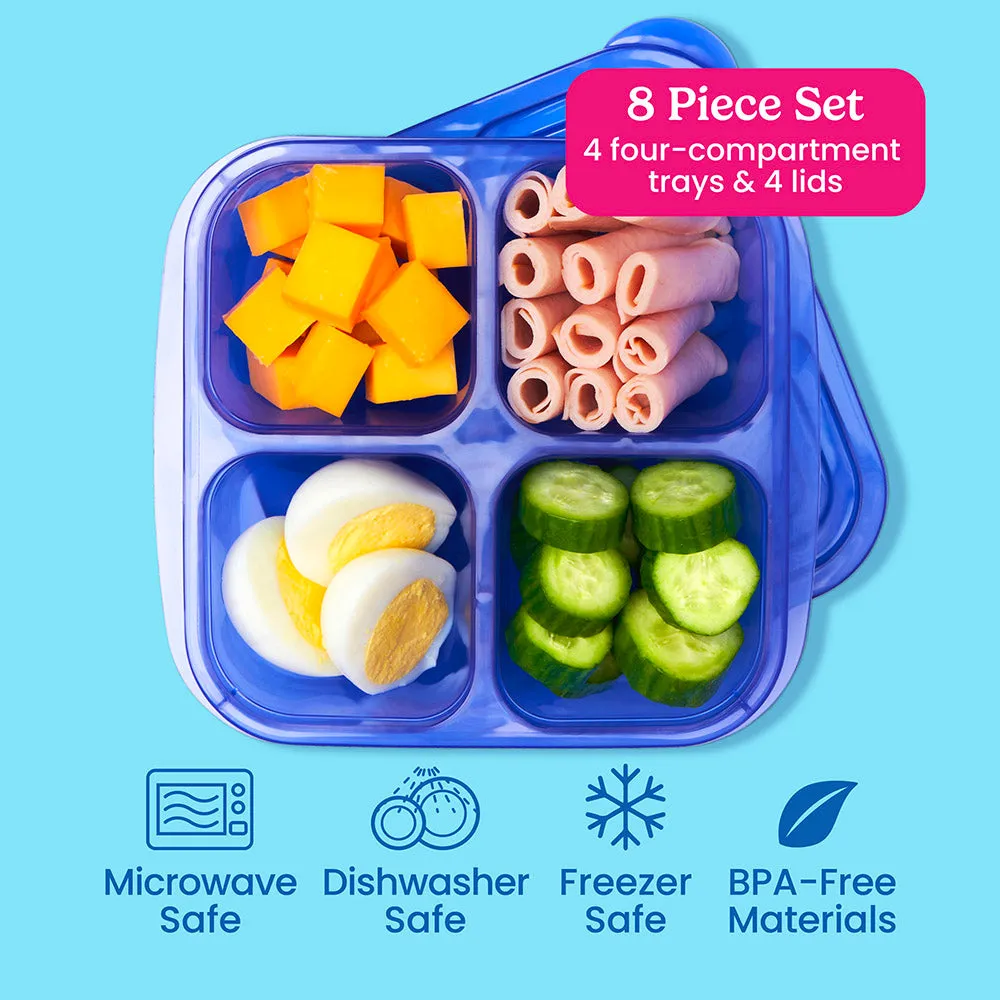 Bentgo Easyboxes 4-Compartment Snack Containers 8-Piece Set