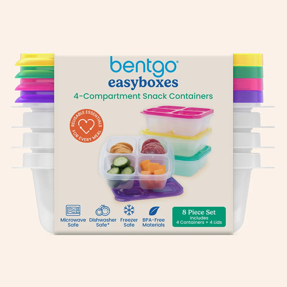 Bentgo Easyboxes 4-Compartment Snack Containers 8-Piece Set