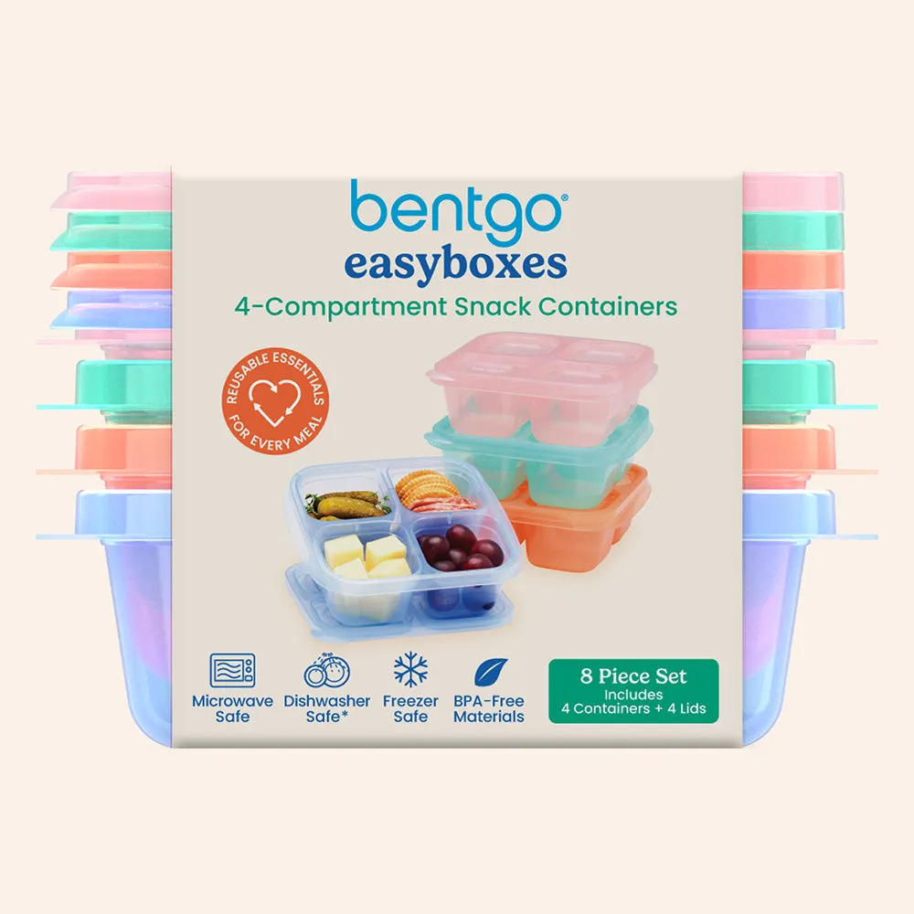 Bentgo Easyboxes 4-Compartment Snack Containers 8-Piece Set