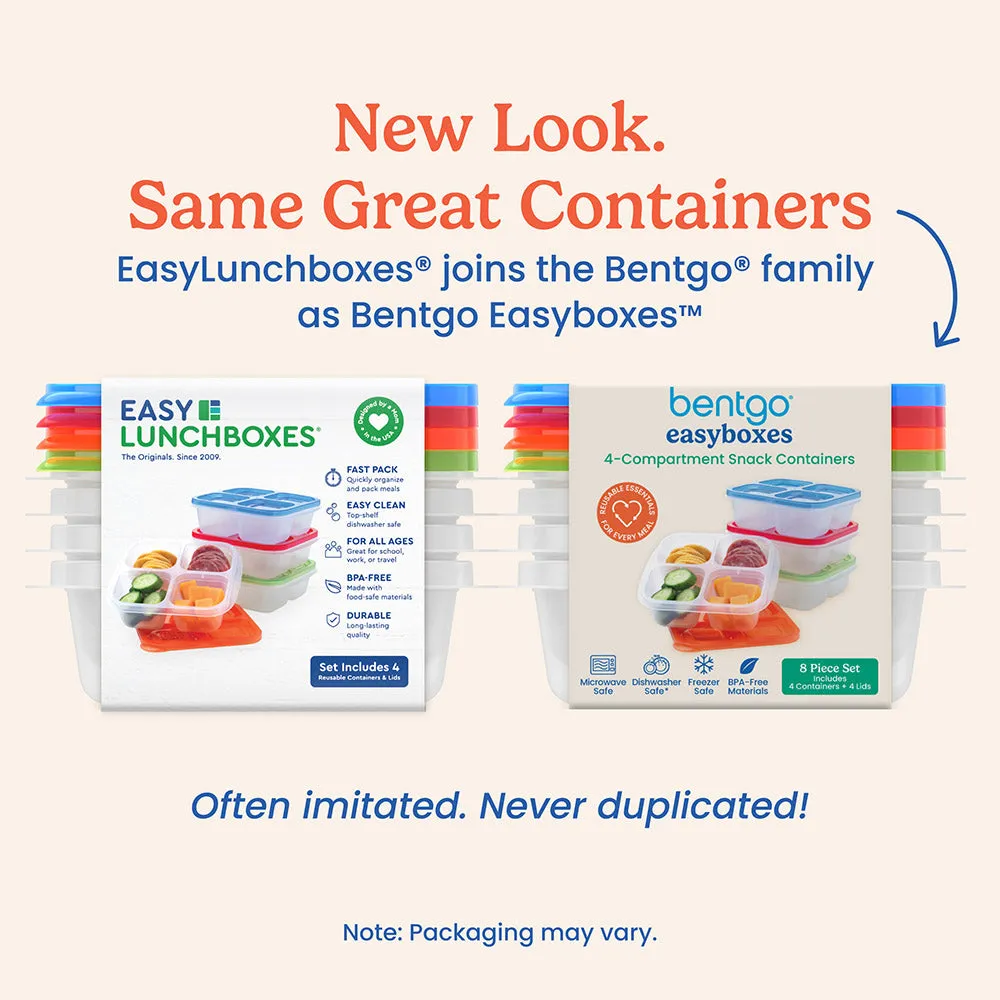 Bentgo Easyboxes 4-Compartment Snack Containers 8-Piece Set