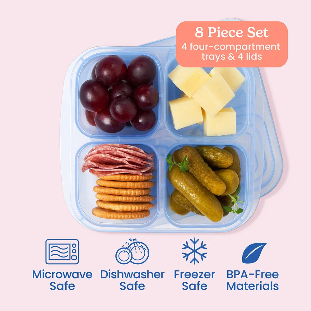 Bentgo Easyboxes 4-Compartment Snack Containers 8-Piece Set