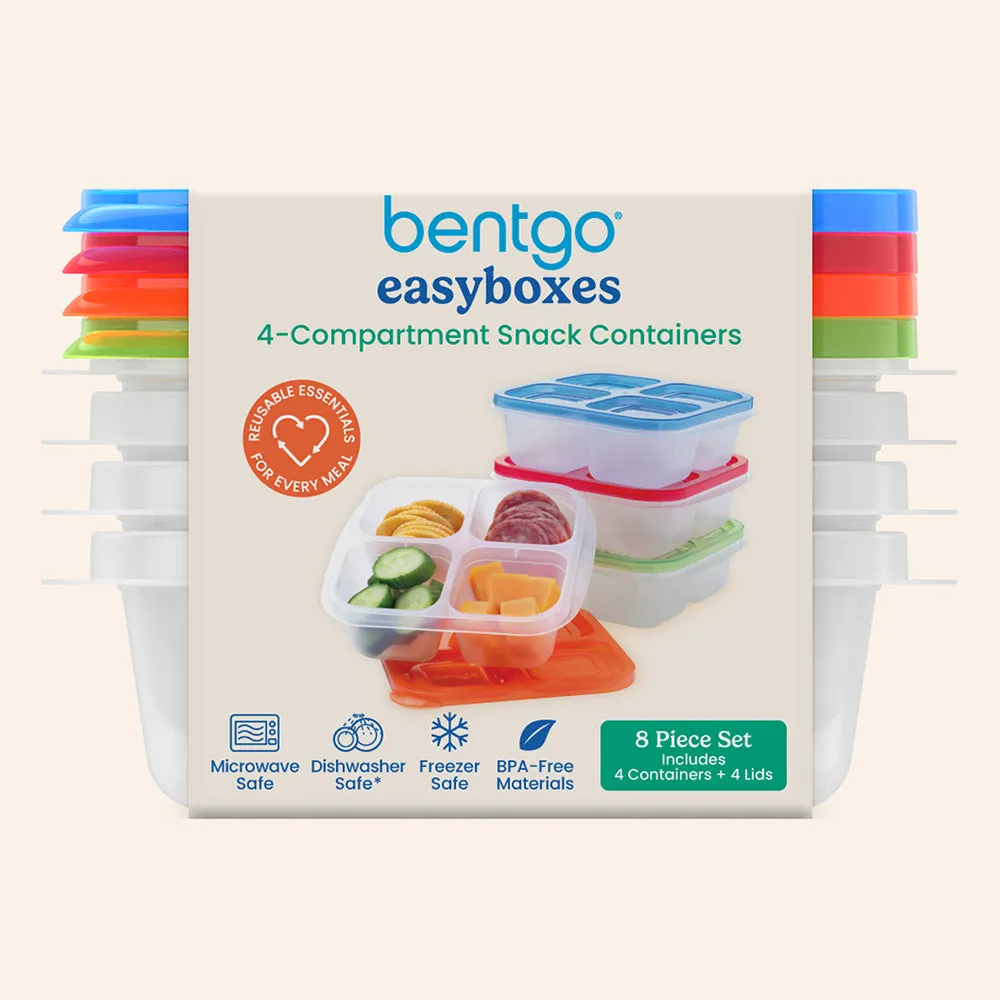 Bentgo Easyboxes 4-Compartment Snack Containers 8-Piece Set