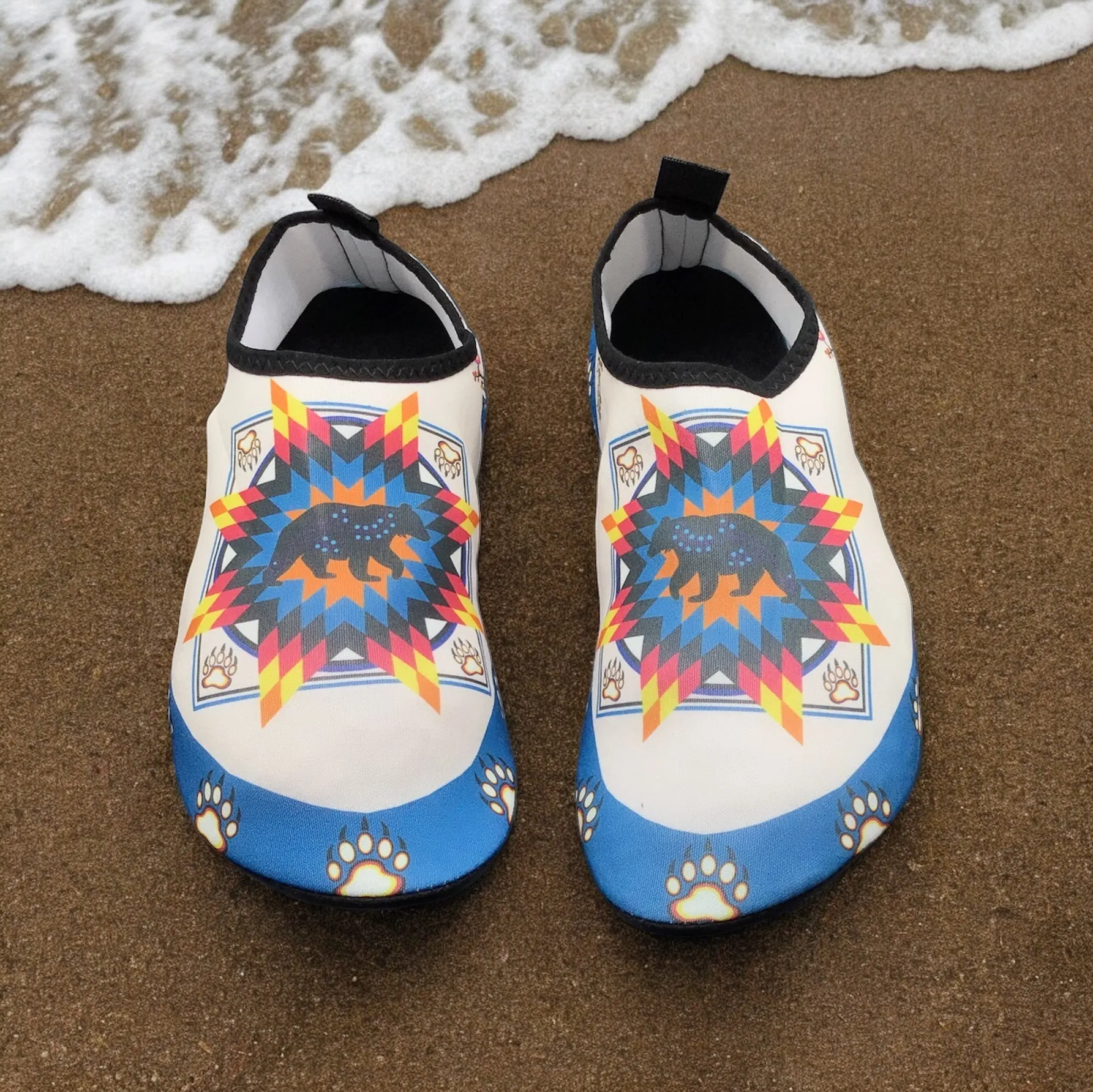 Brother  Bear White Native American Aqua Shoes