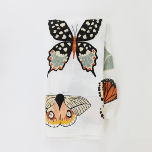 Clementine Kids Swaddle - Cotton Muslin - Butterfly Collector