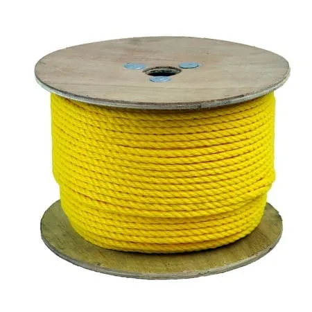 Continental Western Yellow Polypropylene 3-Strand Twisted Rope