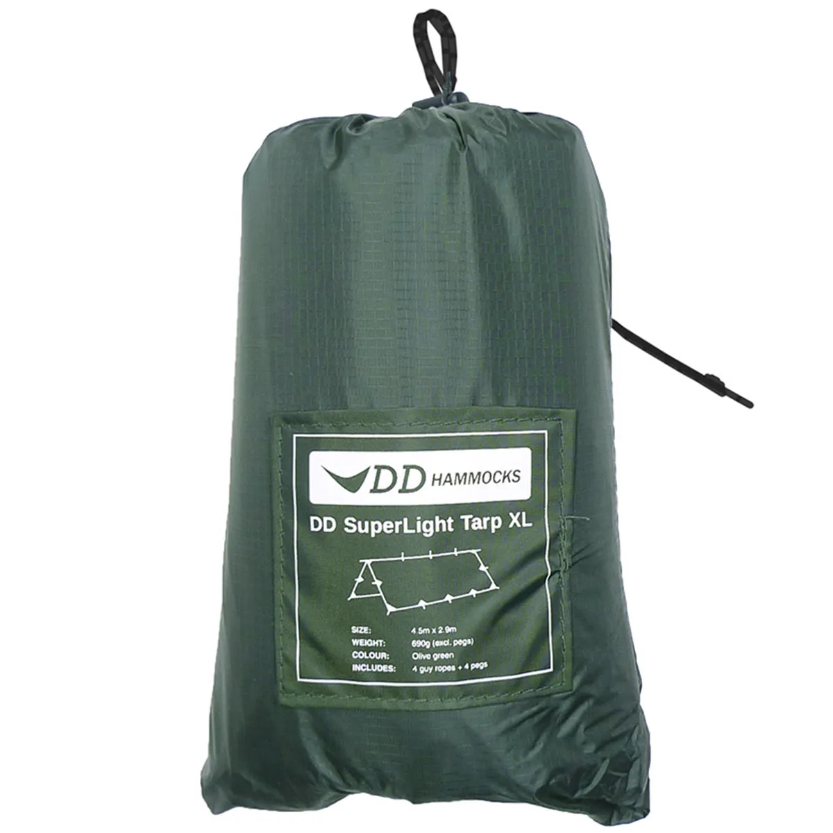 DD Hammocks Superlight Tarp XL Olive Green - 4.5m x 2.9m