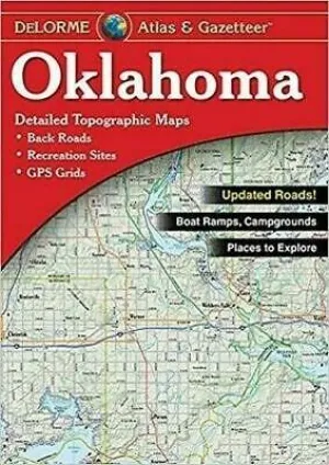 Delorme Oklahoma OK Atlas and Gazetteer Topo Road Map Topographic Maps