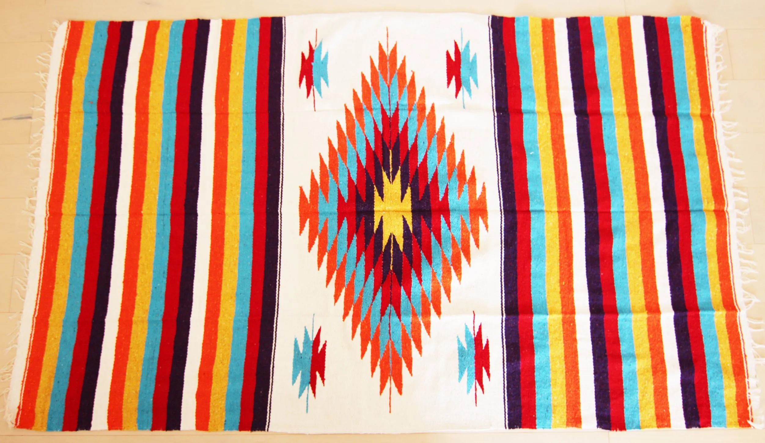 Diamante Blanket- White multi rainbow