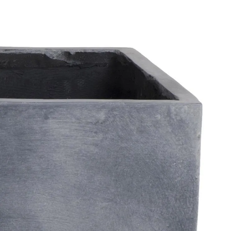 Fiberglass Trough Planter with Lead Finish - 45"L