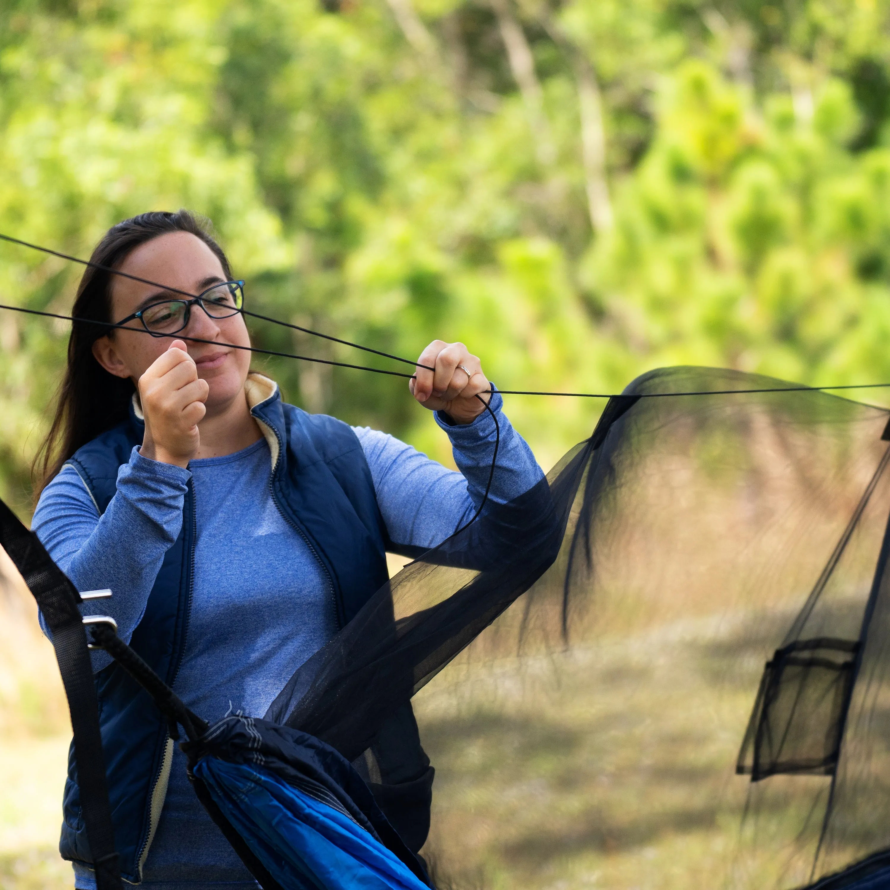 Hammock in a Bag w/ Mosquito Net & Adjustable Tree Straps | 54-in. Wide | Weather & UV Resistant | 350 Lb. Capacity