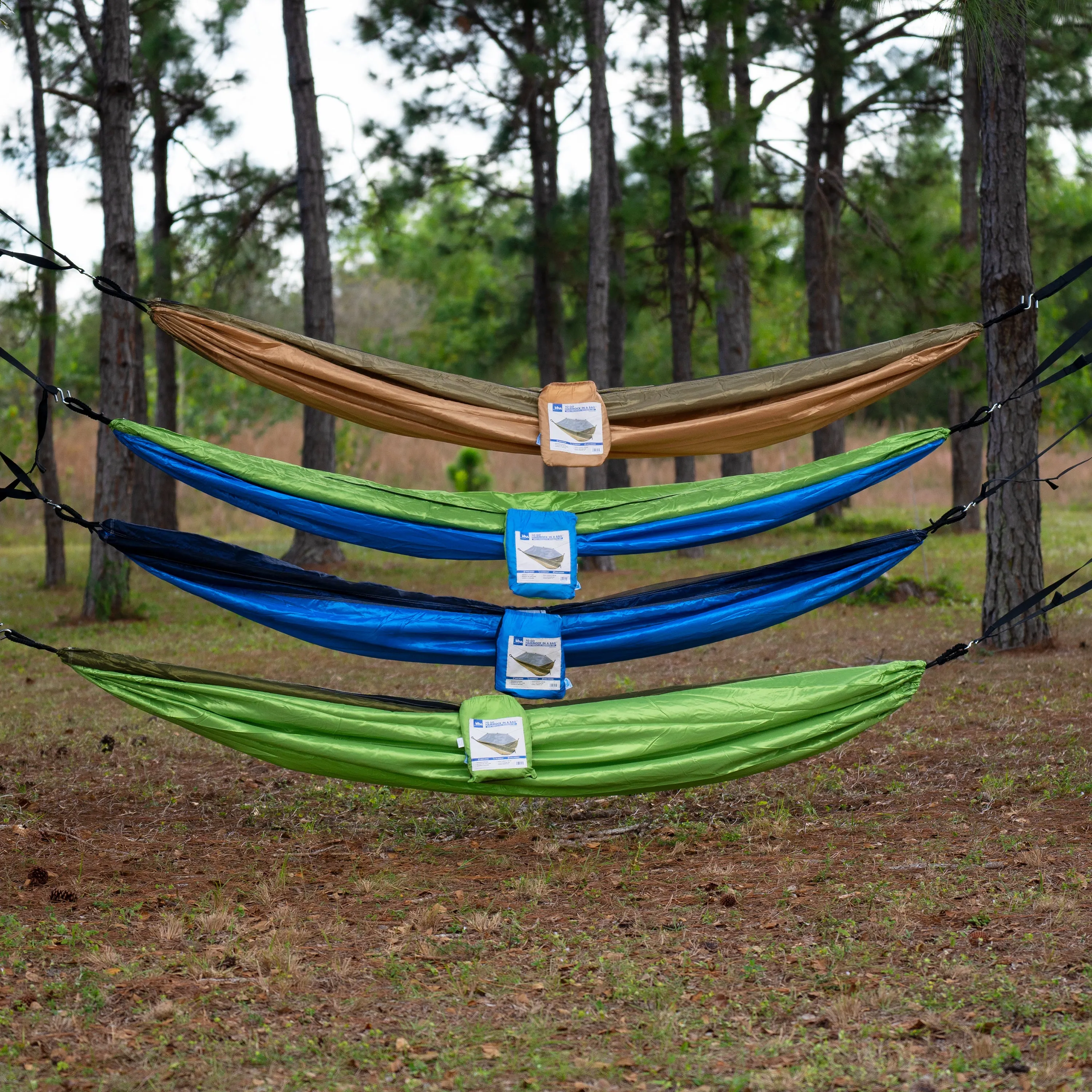 Hammock in a Bag w/ Mosquito Net & Adjustable Tree Straps | 54-in. Wide | Weather & UV Resistant | 350 Lb. Capacity