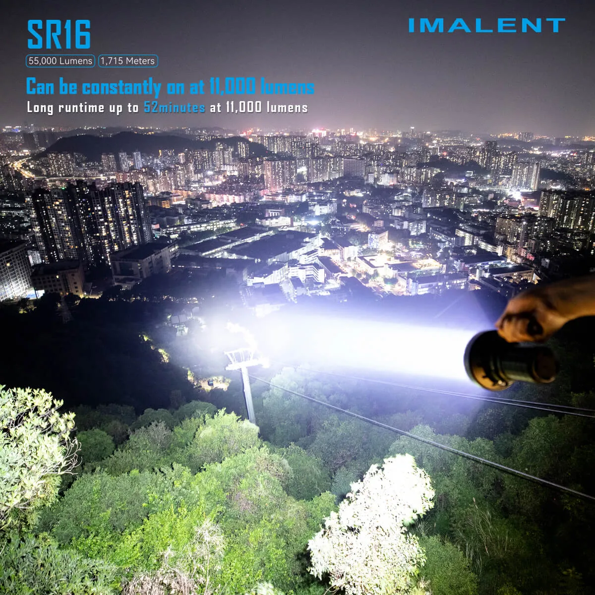 IMALENT SR16 55000 lumen flashlight