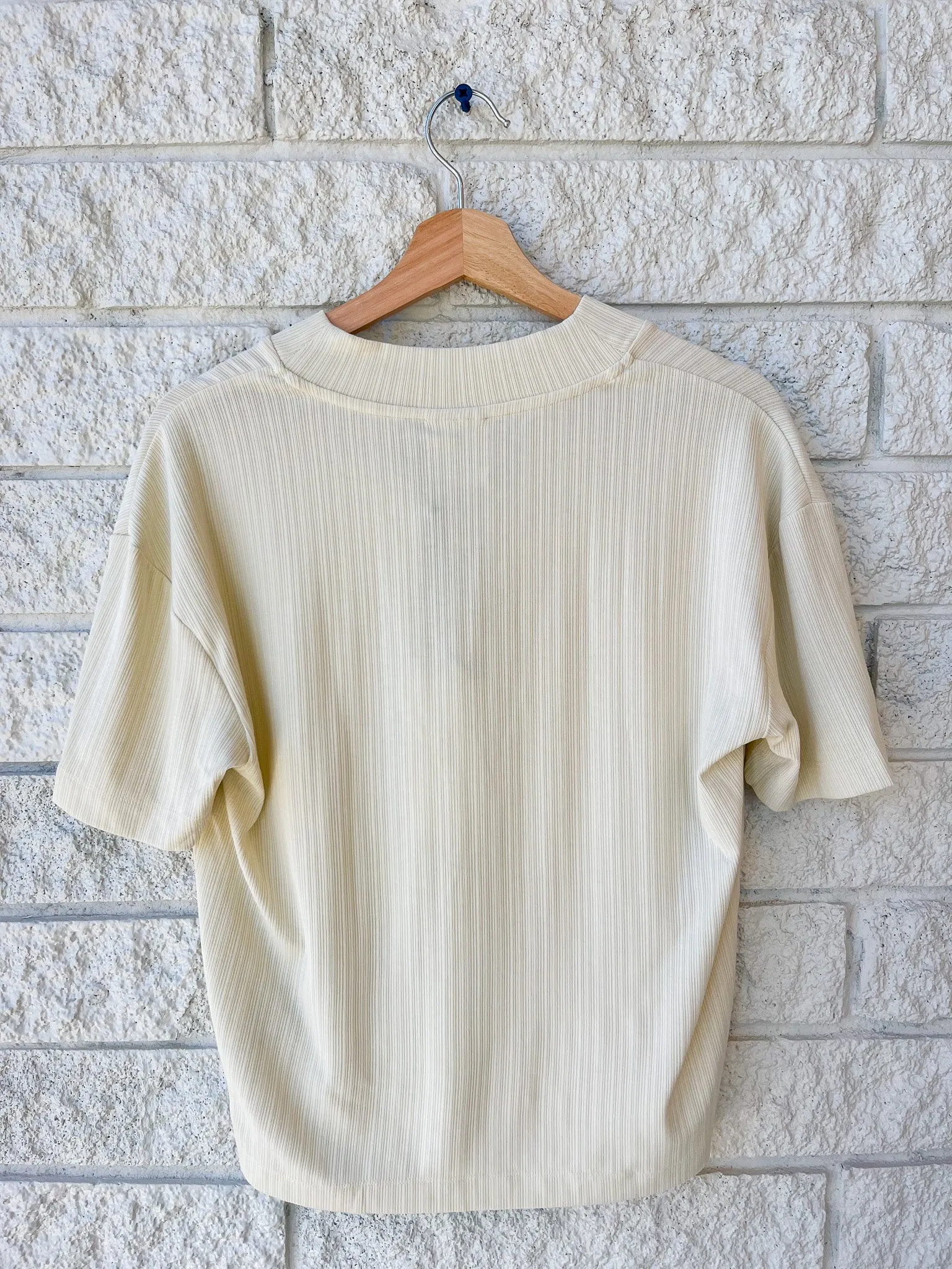 Kasey Mock Placket Rib Tee