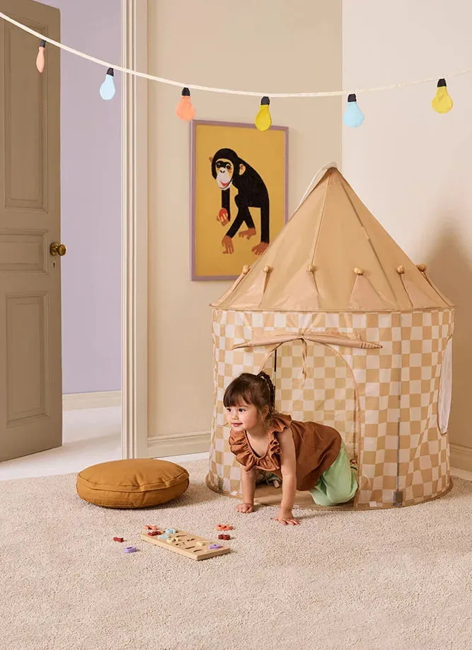 Kids Concept, Yellow Check Tent