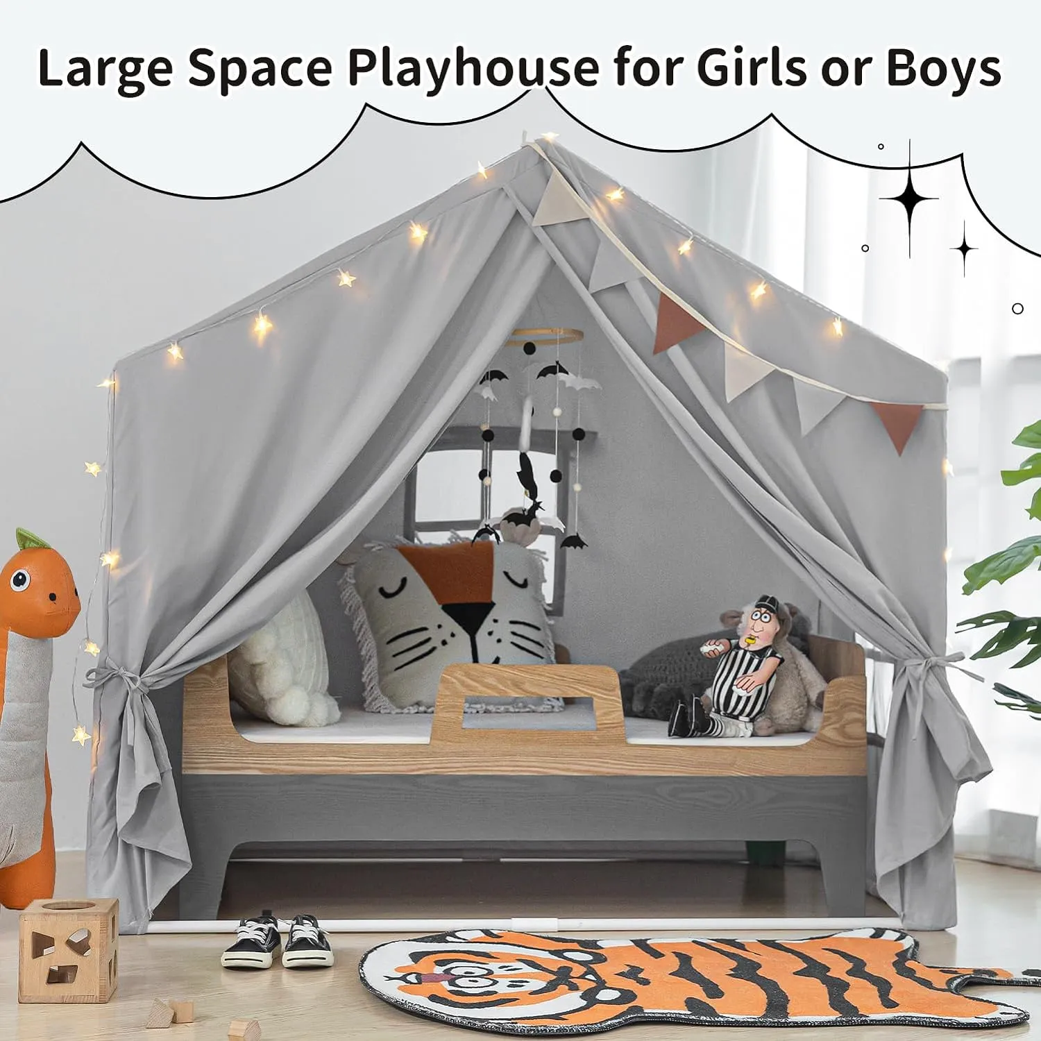 Kids Play Tent - Large Indoor Castle Playhouse for Girls and Boys