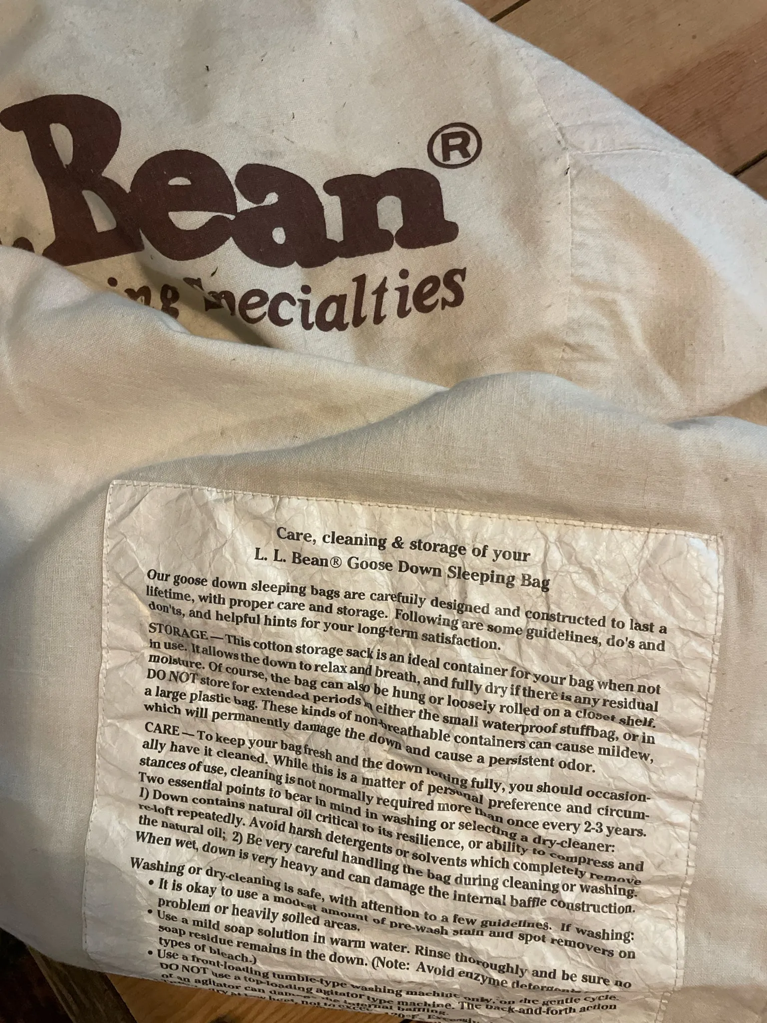 LL Bean Sleeping Bag