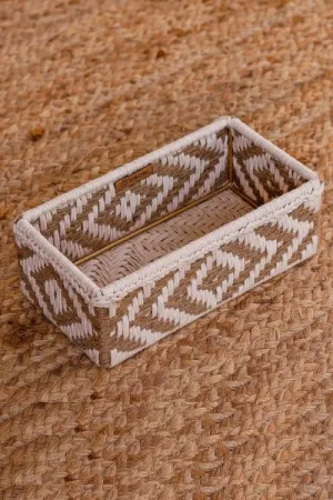 Memories Trinket Storage Tray - Jute & White