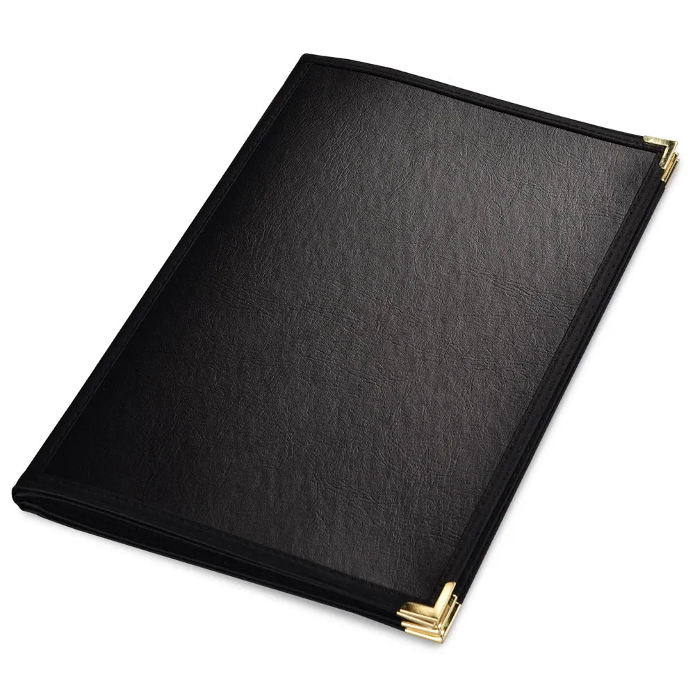 Menu Covers PU Leather 10ct/Pack 8.5x14 6-View Clear Sleeve