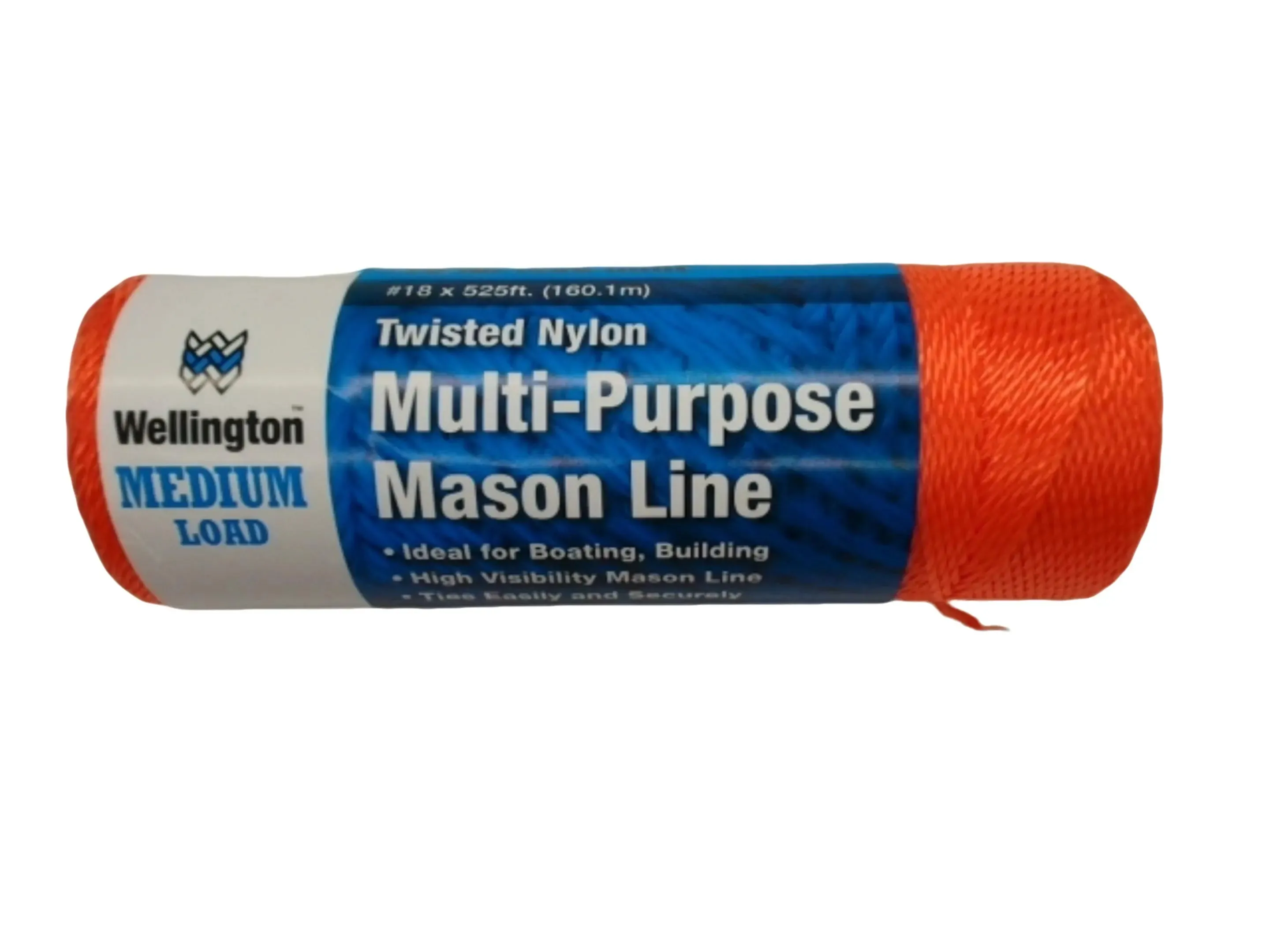 Multi Purpose Mason Line #18 X 525' Twisted Nylon Orange Medium Load Wellington