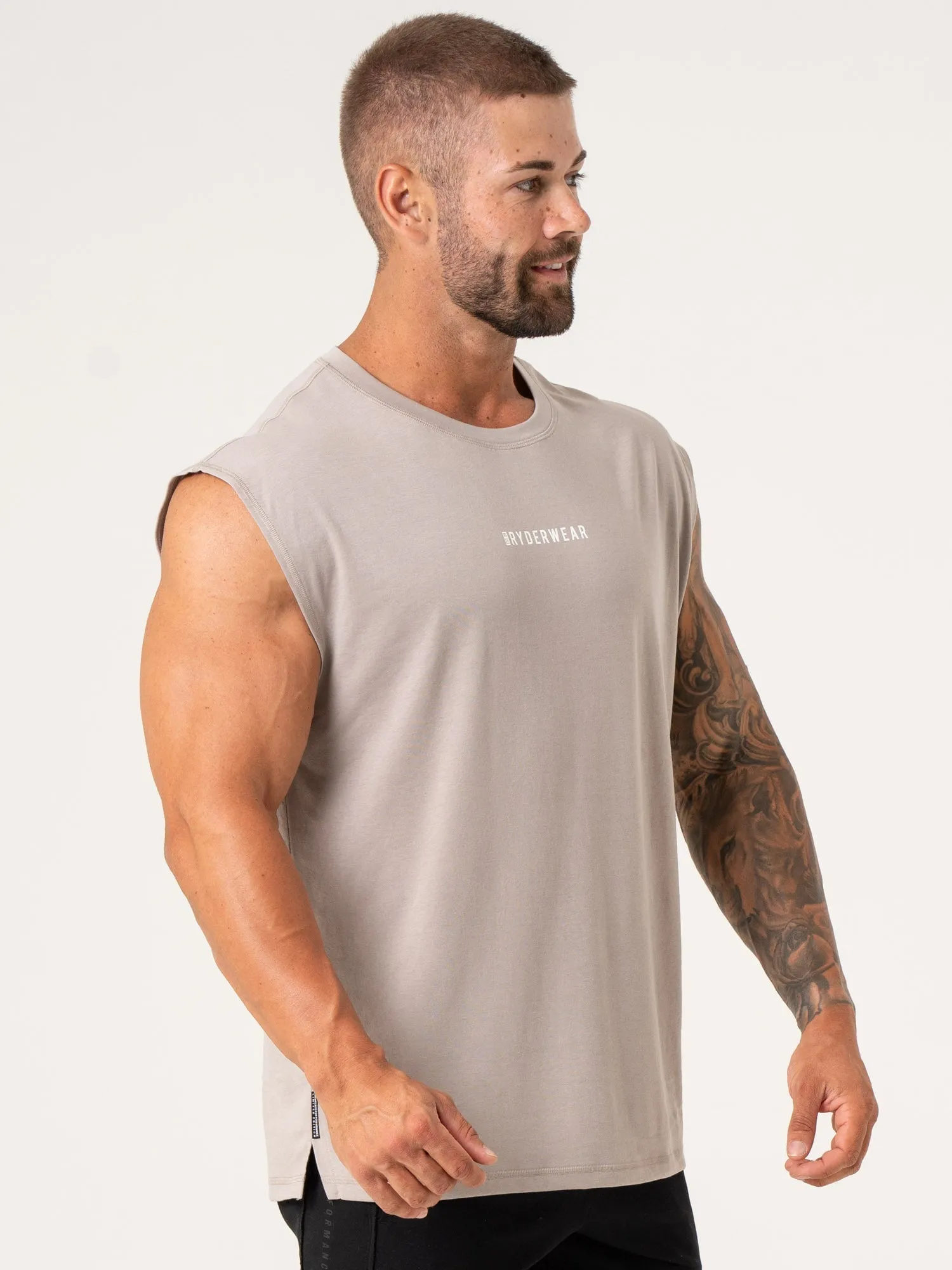 Pursuit Muscle Tank - Taupe