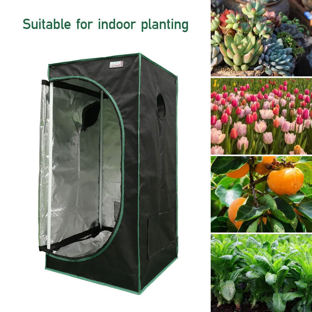 Reflective Mylar Hydroponic Grow Tent with Observation Window Indoor Plant Growing