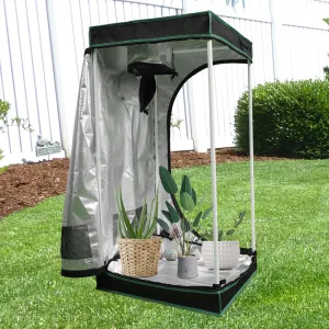 Reflective Mylar Hydroponic Grow Tent with Observation Window Indoor Plant Growing