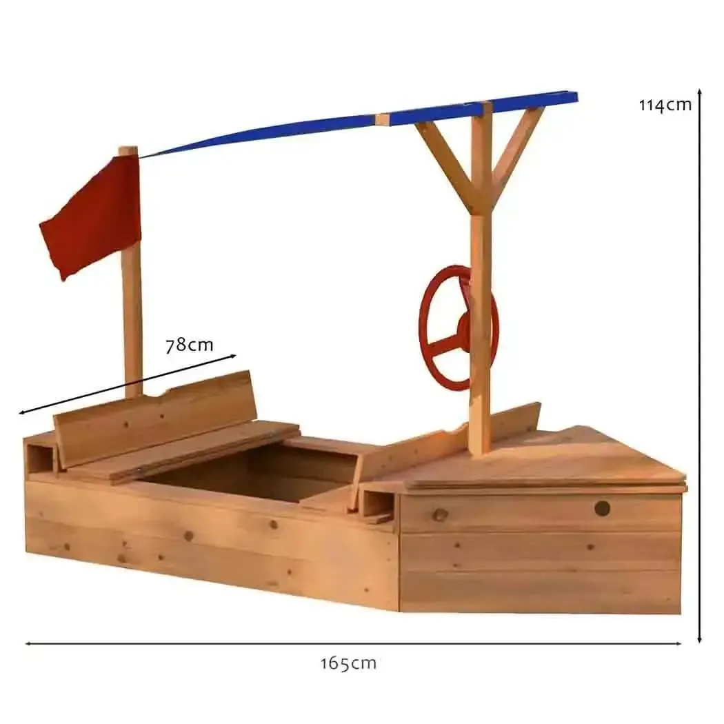 Sand Sailer - Boat Sandpit - Weatherproof & with Shade