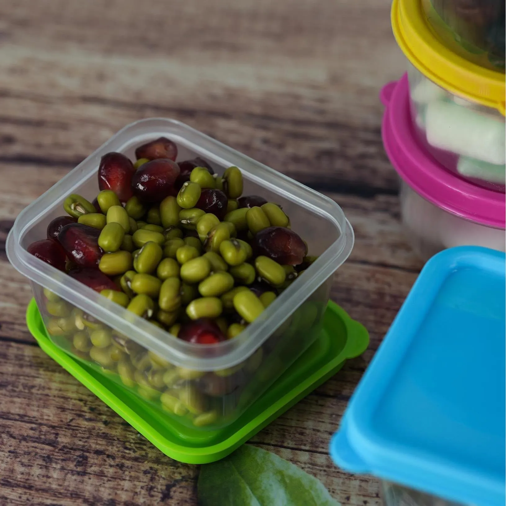 Set of 4 Mini Food Storage Containers with Lids