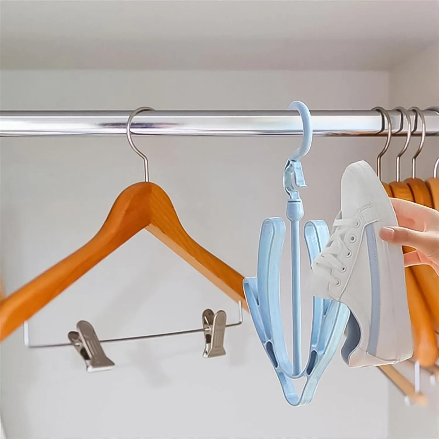 Small Shoes Drying Hanger, Rotatable Shoe Hanging Racks (1pc)