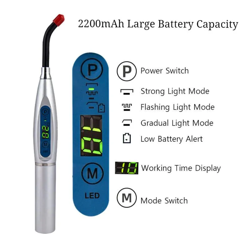 SMAXPro™ Dental LED Curing Light: 2000mw 5W Lamp, Resin Cure Tool