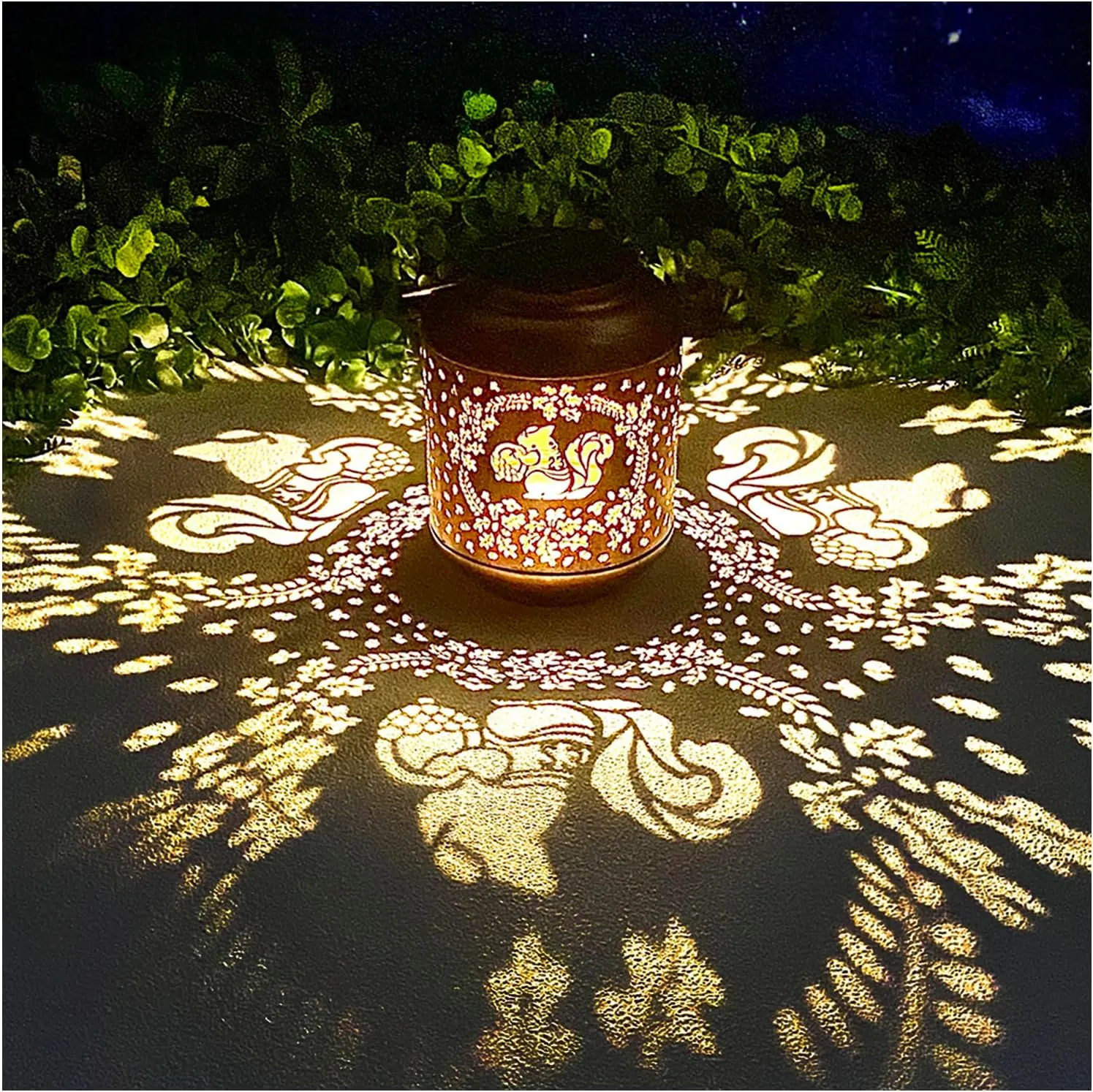 Solar Lanterns with LED Lights, Waterproof Outdoor Metal Decor for Yard, Patio, Lawn, Pathway & Tabletop