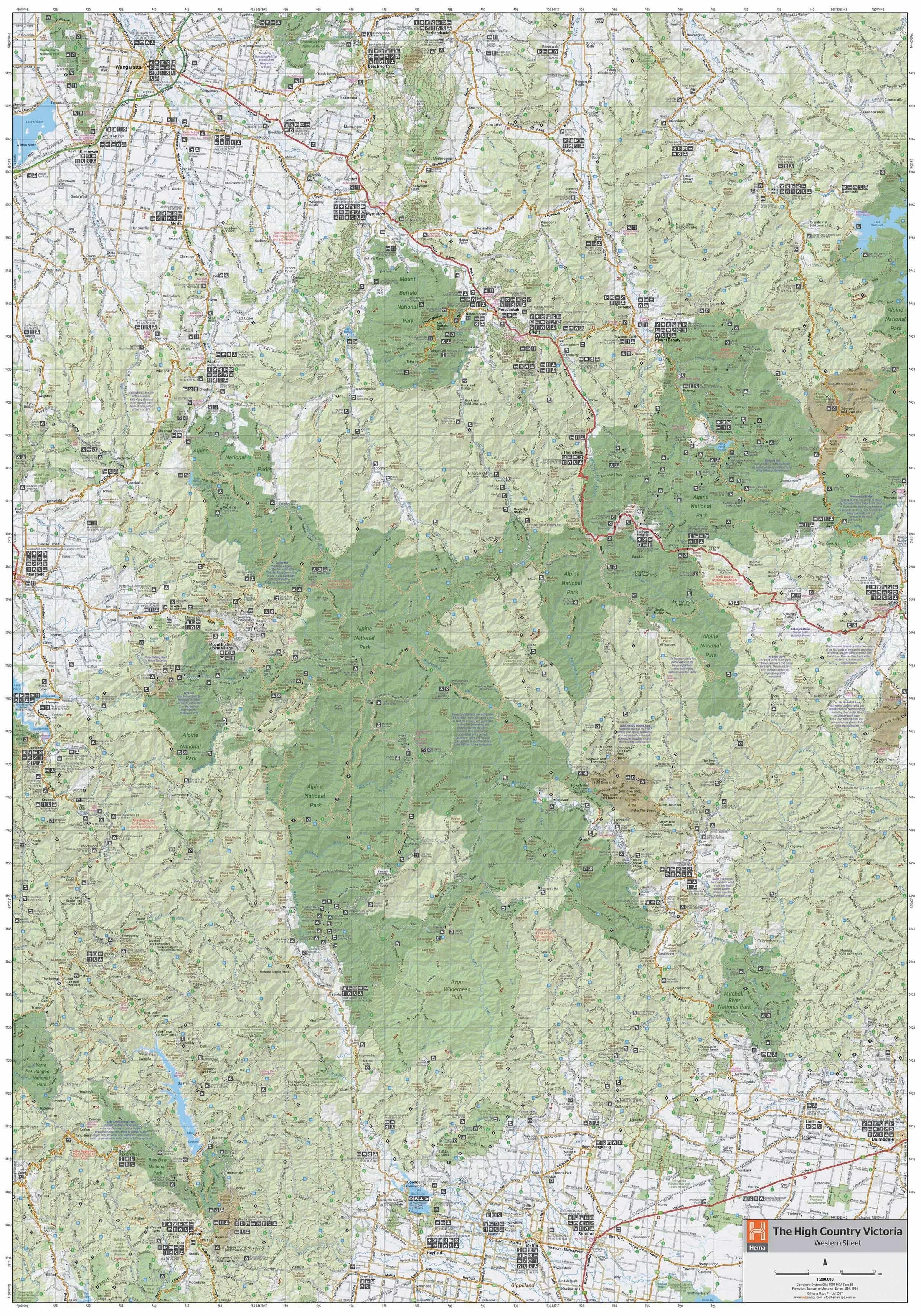 The High Country Victoria Map Hema