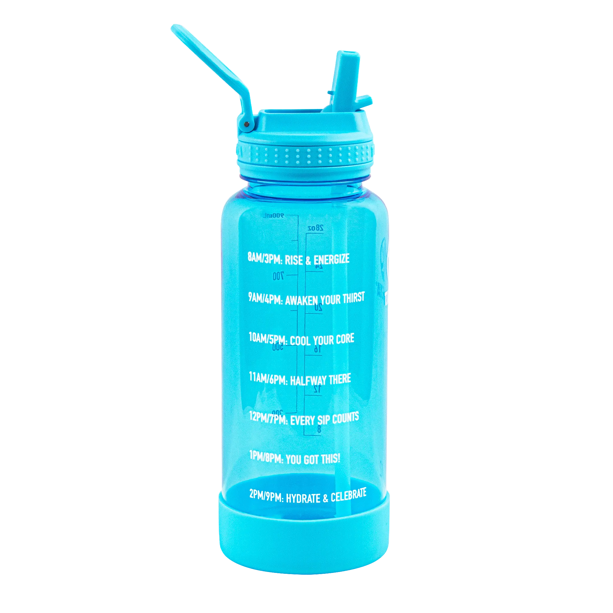 Tritan Motivational Water Bottle with Straw Lid