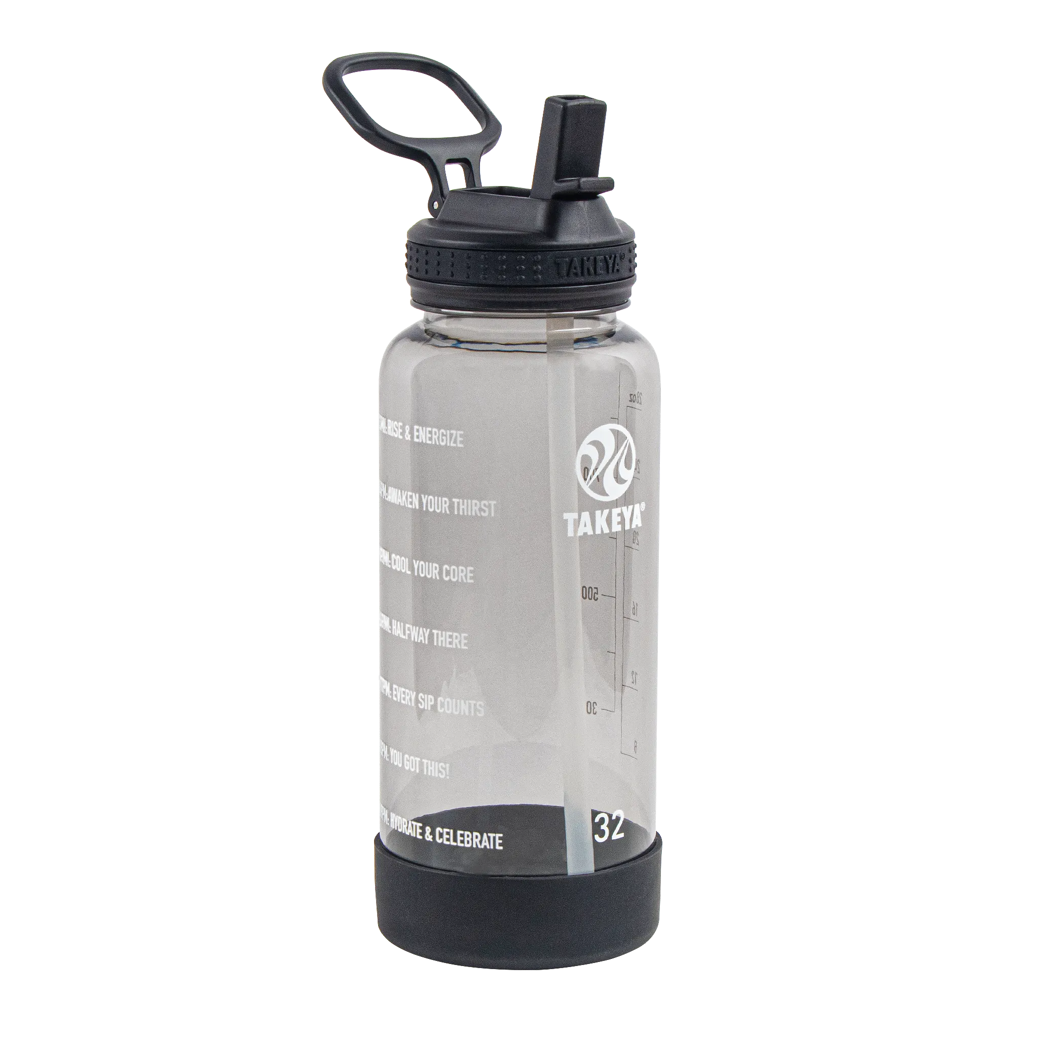 Tritan Motivational Water Bottle with Straw Lid