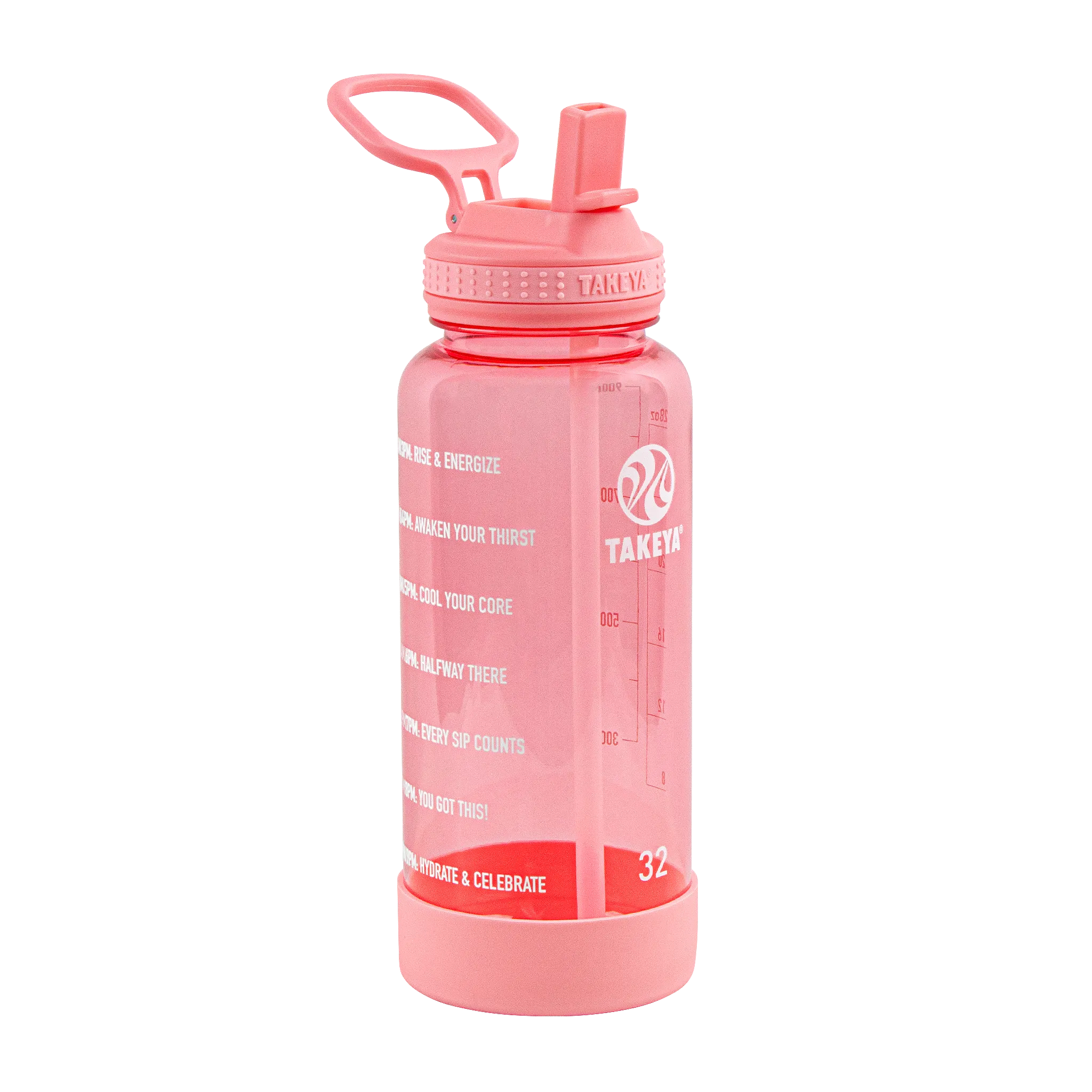 Tritan Motivational Water Bottle with Straw Lid