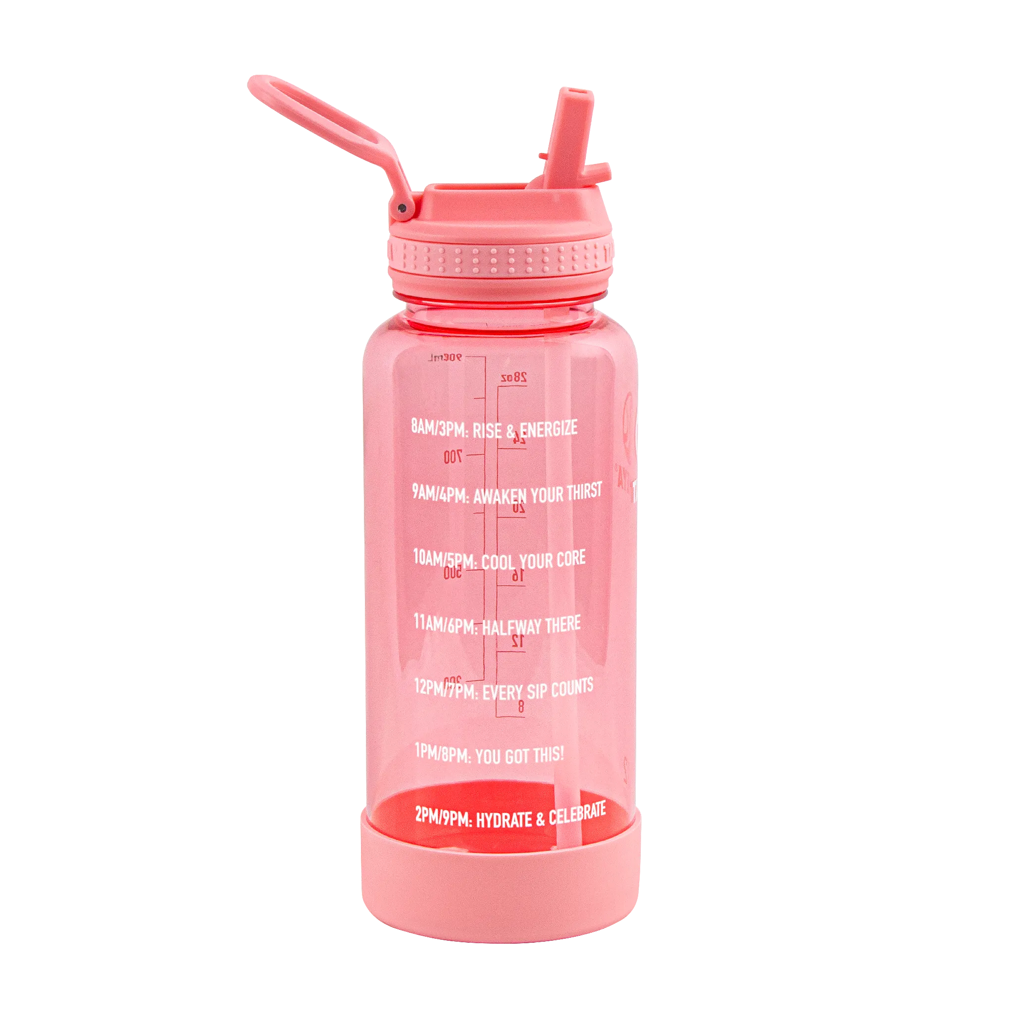 Tritan Motivational Water Bottle with Straw Lid