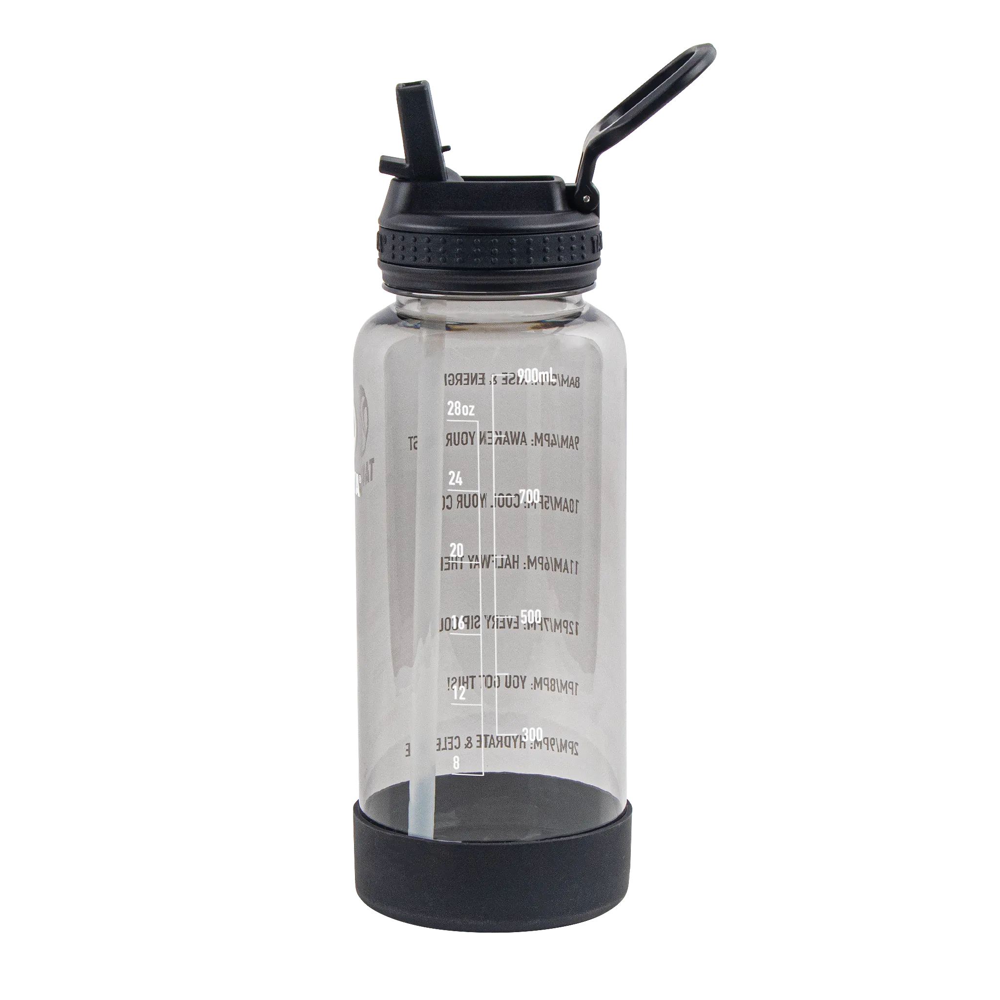 Tritan Motivational Water Bottle with Straw Lid