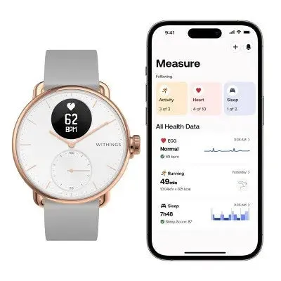 Withings Scanwatch 38mm - Rose Gold/White